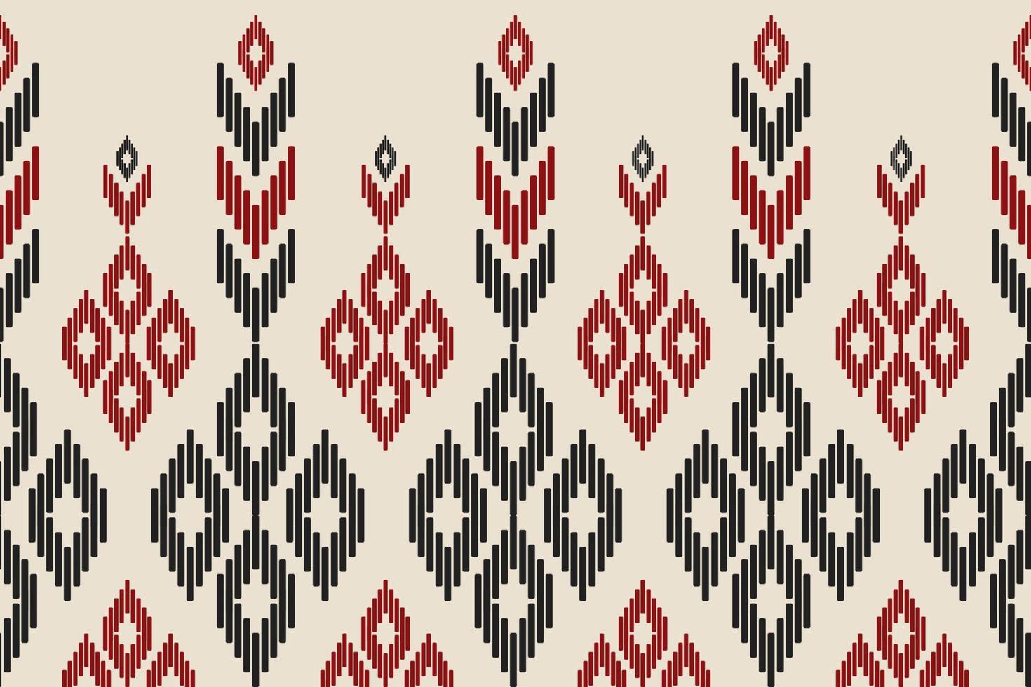 arte de patrones étnicos abstractos. patrón sin costuras ikat en tribal. estilo americano, mexicano. vector