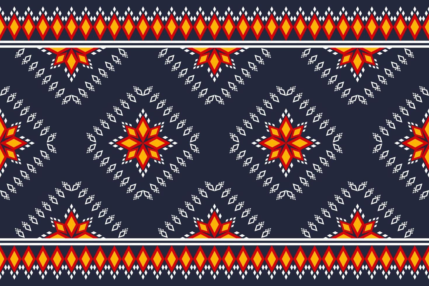Carpet floral pattern art. Geometric ethnic flower seamless pattern traditional. vector