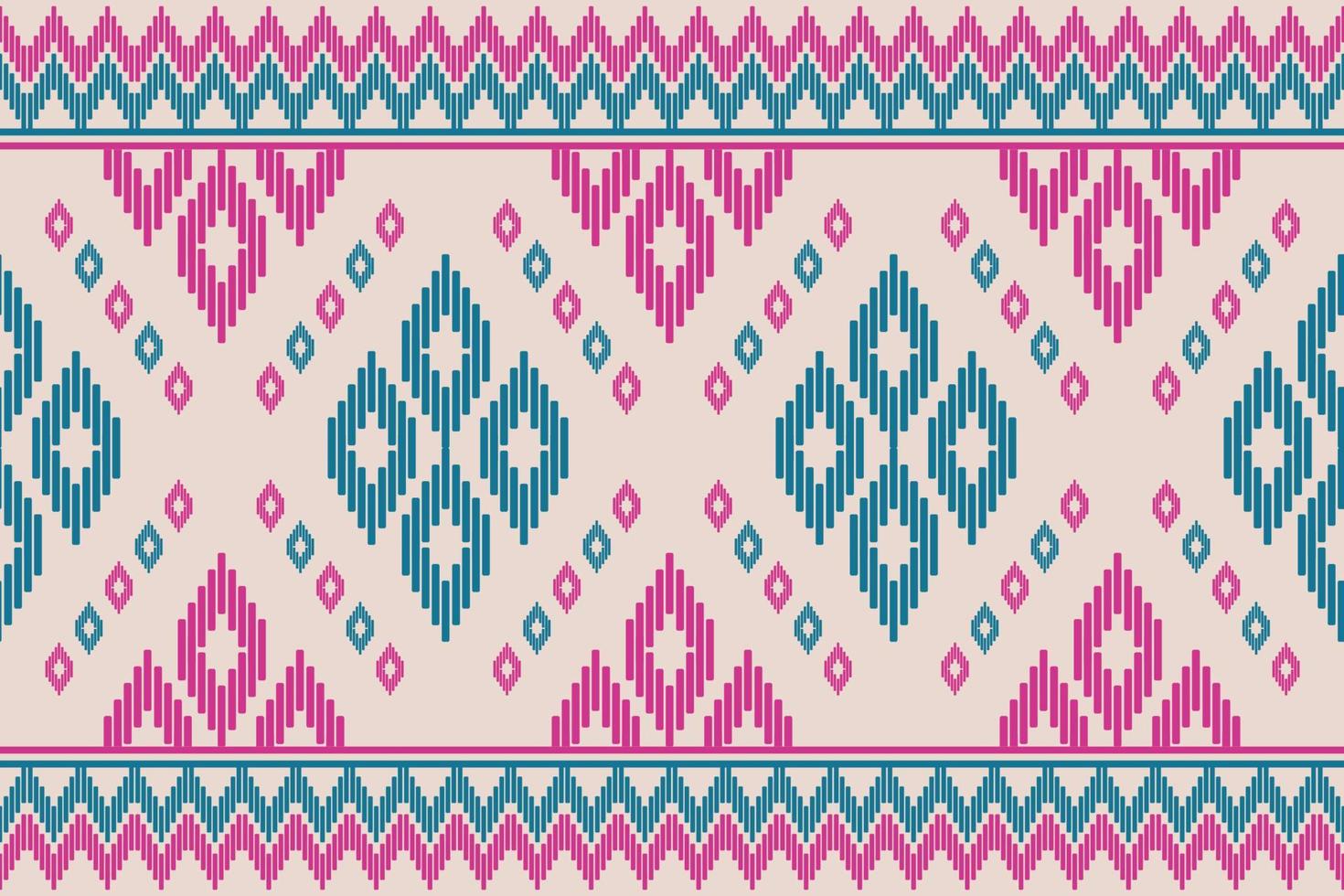 Carpet ethnic pattern art. Ikat seamless pattern in tribal. American, Mexican style. vector