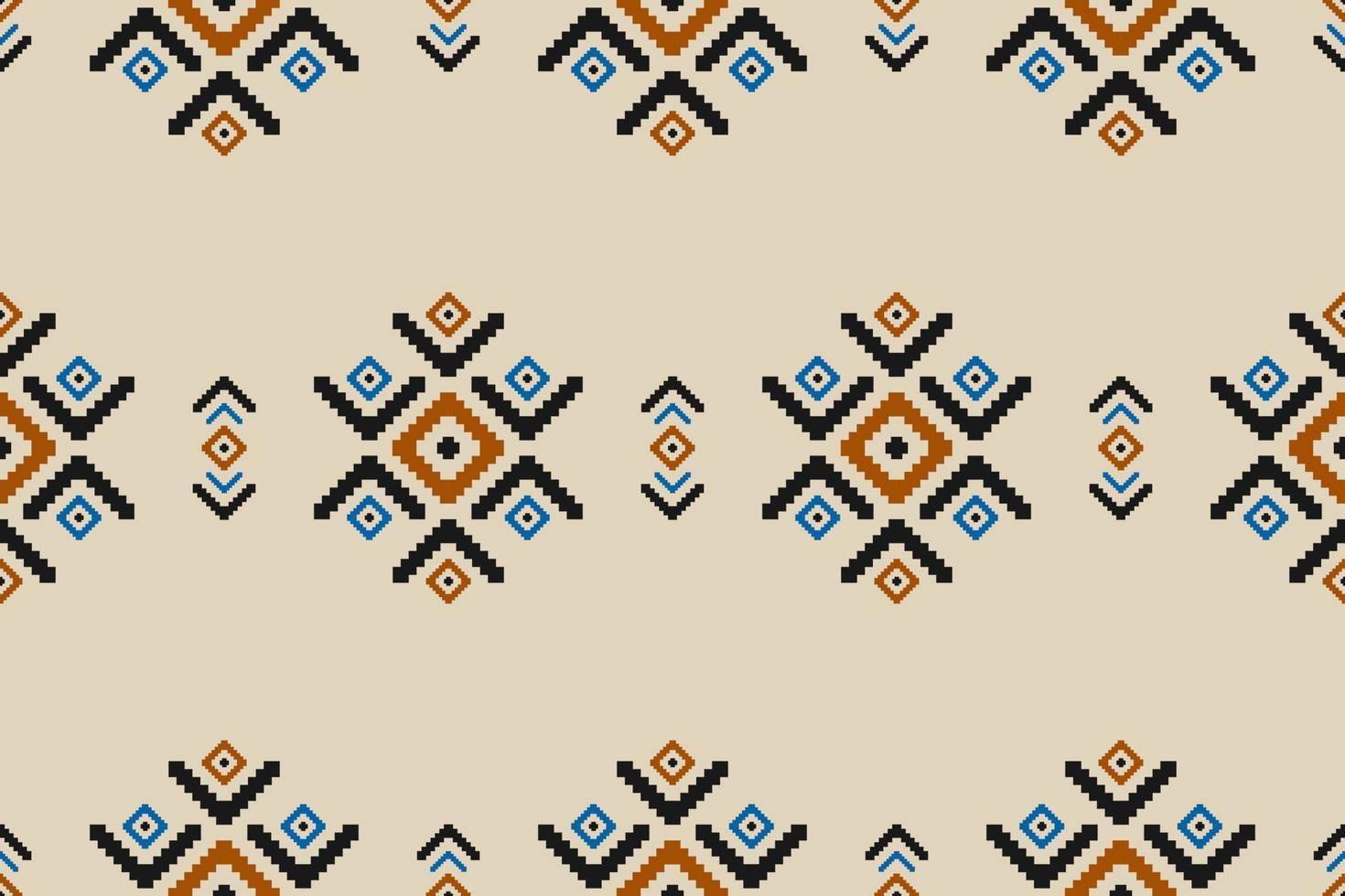 Ikat ethnic seamless pattern in tribal. American, mexican style. vector