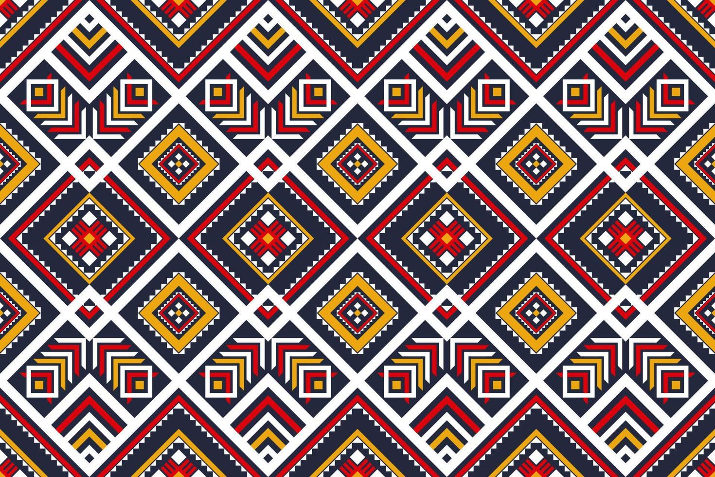 Geometric ethnic seamless pattern in tribal. Fabric ethnic pattern art. vector