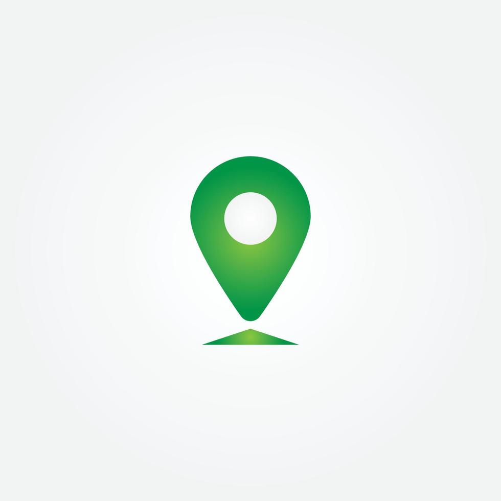 vector icon of simple forms of point of location