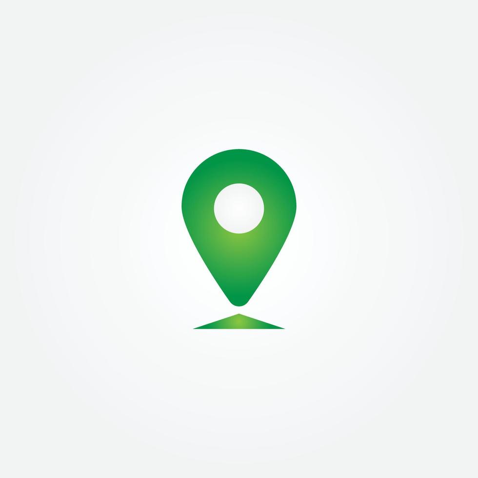 vector icon of simple forms of point of location