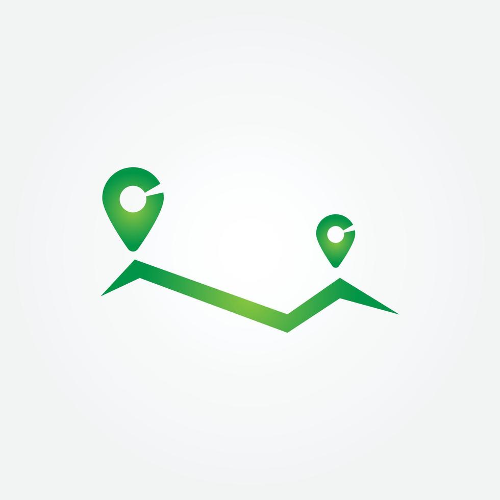 vector icon of simple forms of point of location