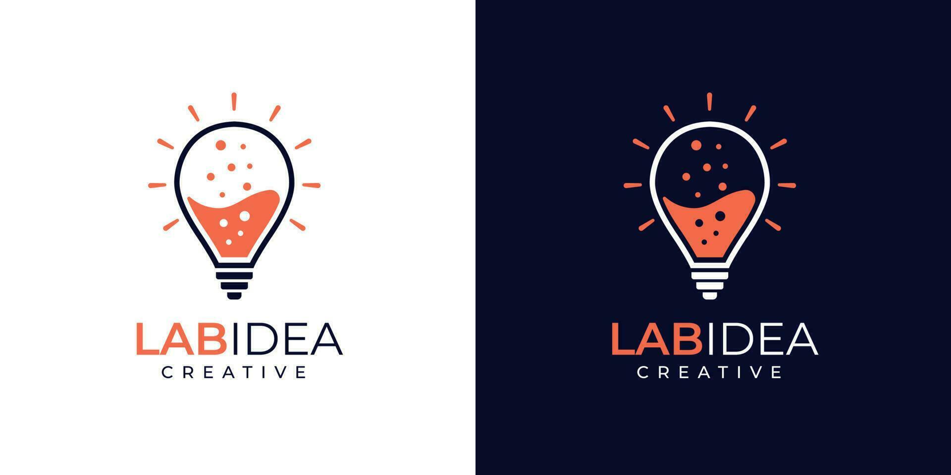 diseño de logotipo de laboratorio e idea vector