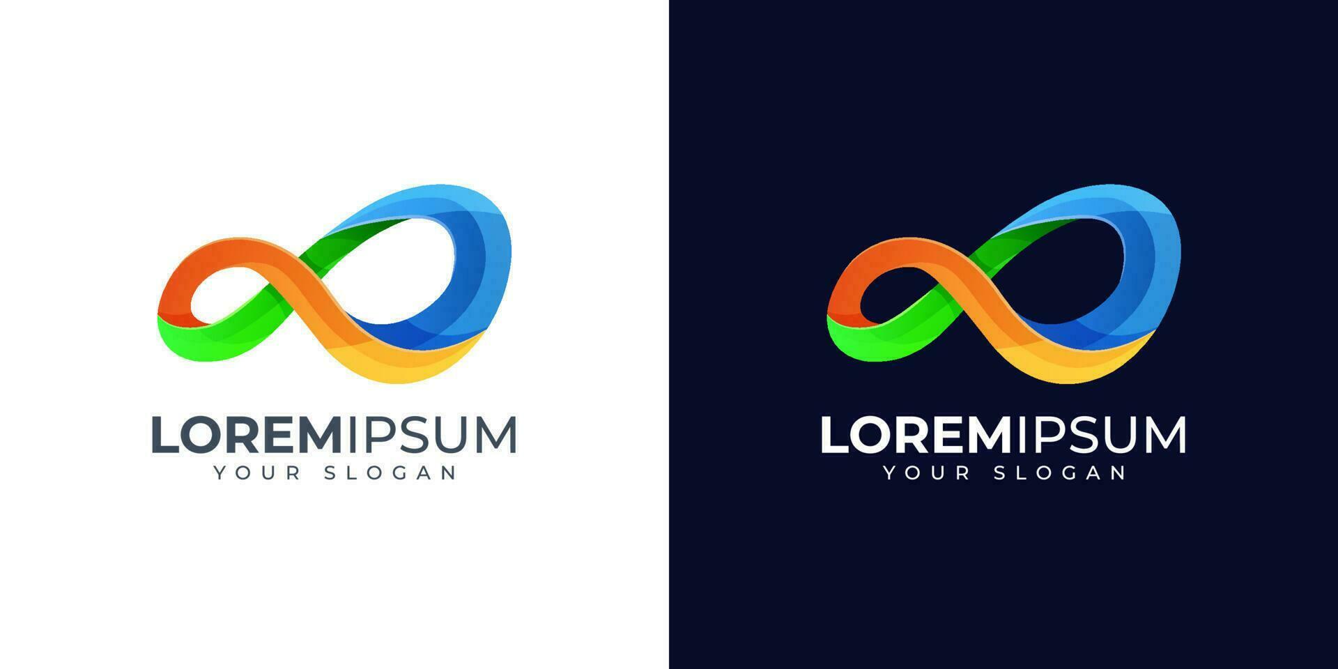 Colorful infinity logo design inspiration vector