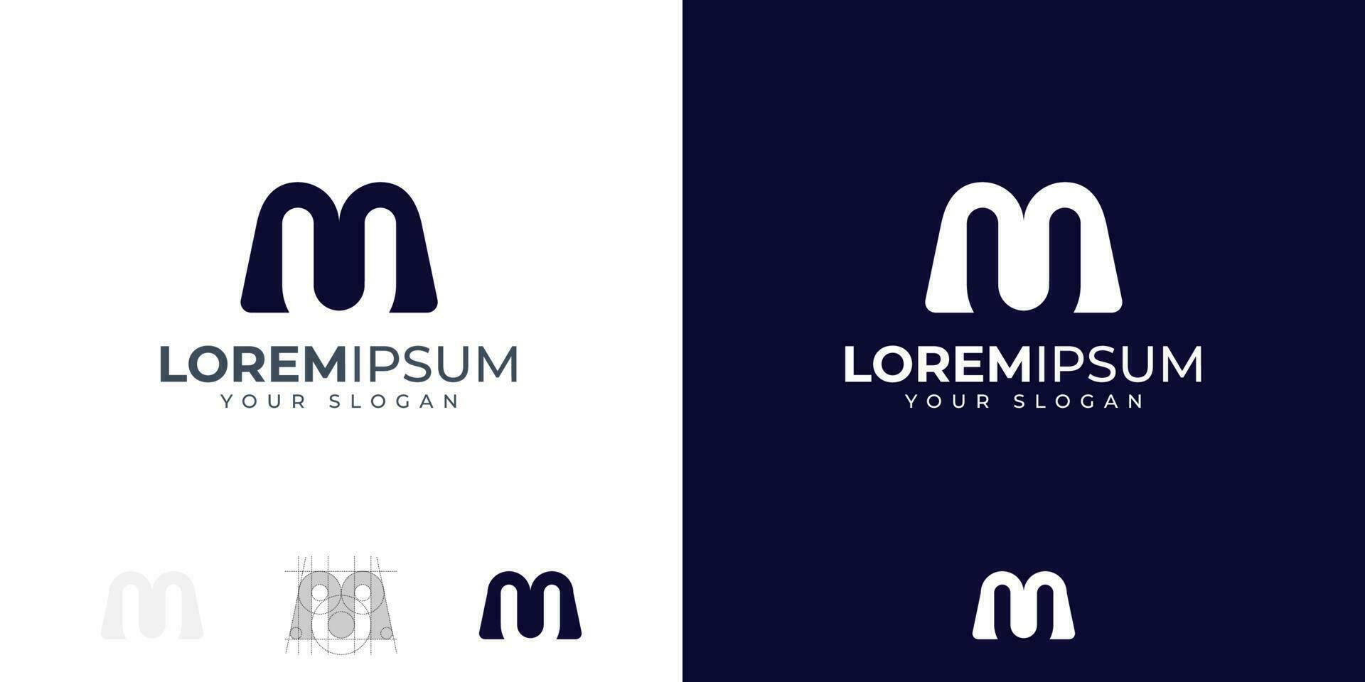 Monogram Letter M and U logo design inspiration vector