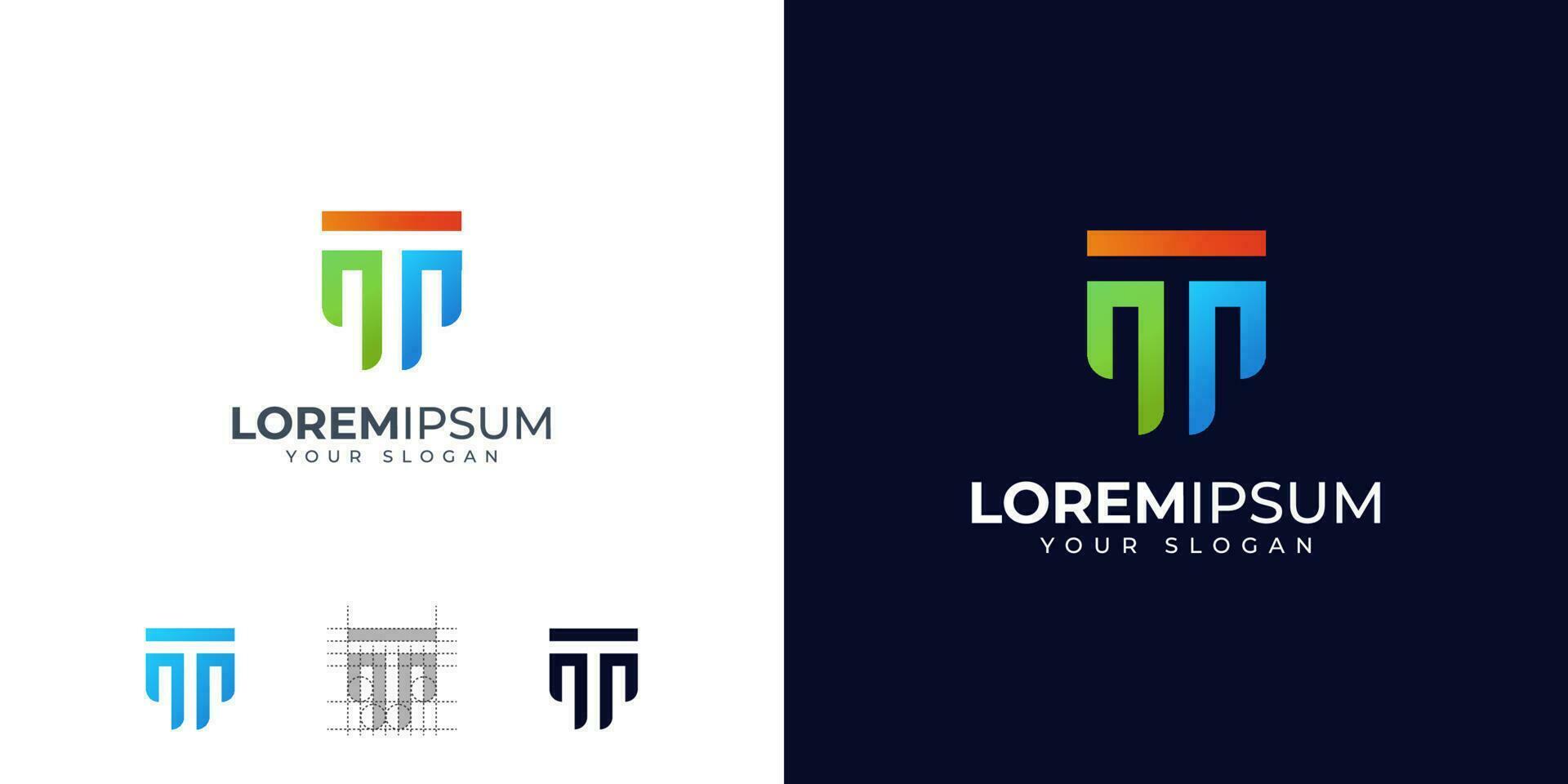 Letter T logo design inspiration vector