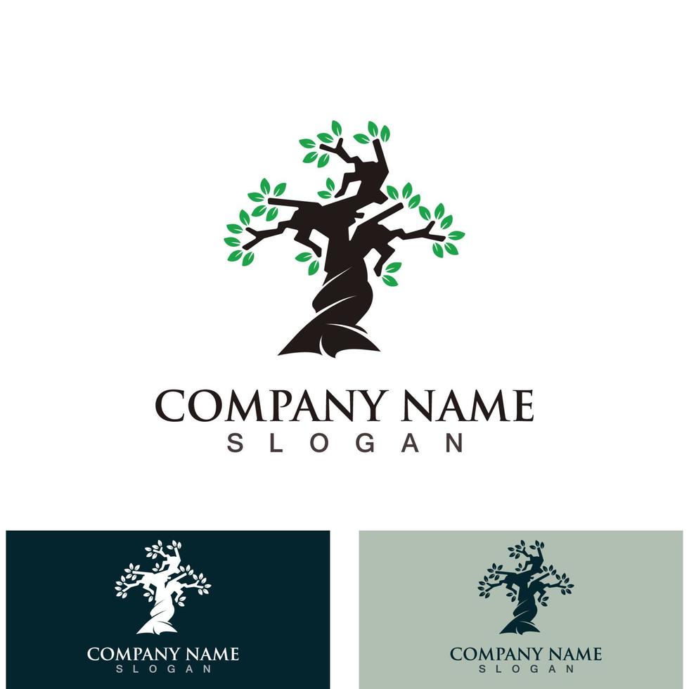 Tree logo nature design image of tree ecology element vector