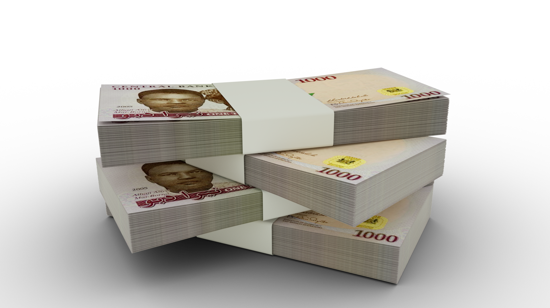 3d Rendering Of Stack Of 1000 Nigeria Naira Notes Few Bundles Of Naira 