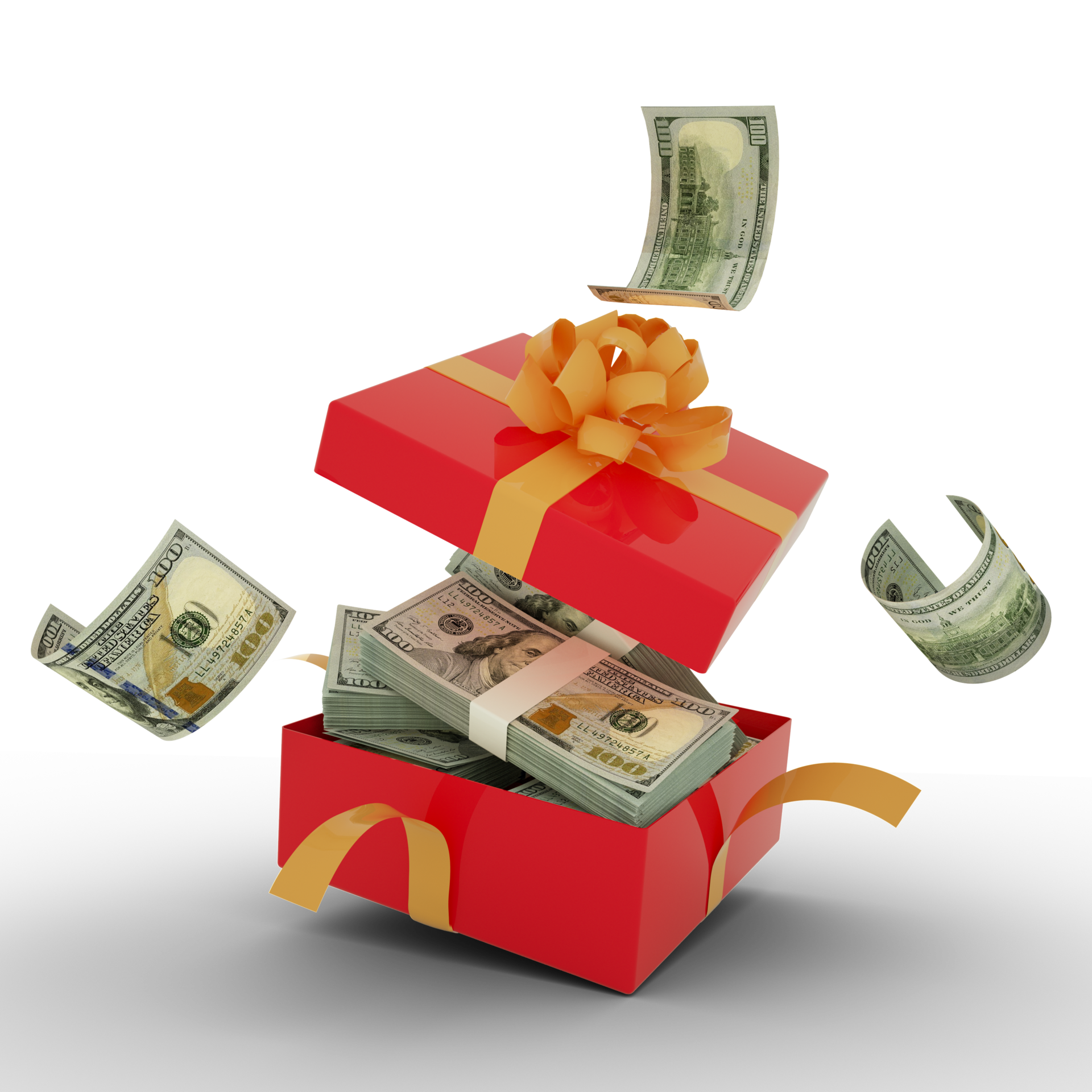 Billets De 100 Dollars Am ricains L int rieur D une Bo te Cadeau 