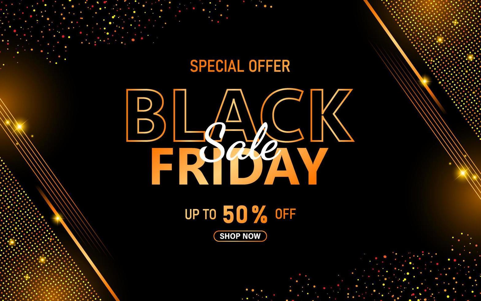 Black Friday Luxury Banner Template vector