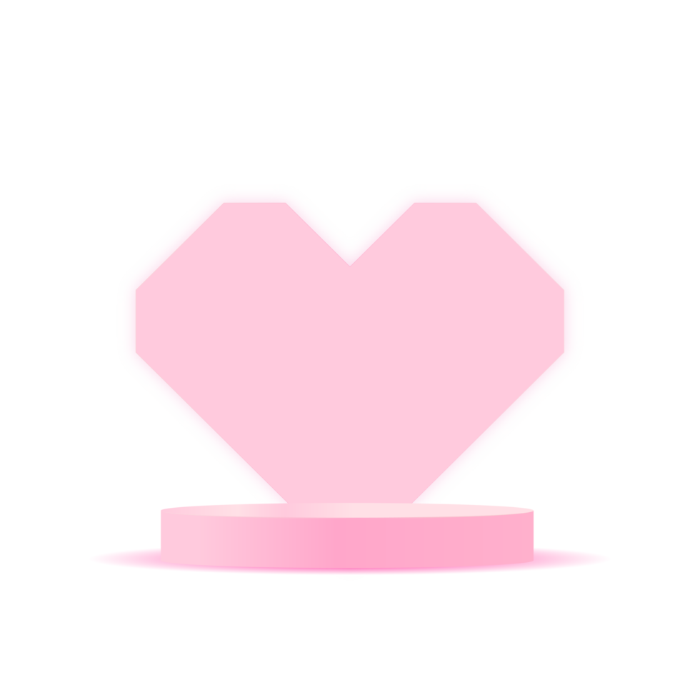 podio de producto vacío sobre fondo rosa suave png