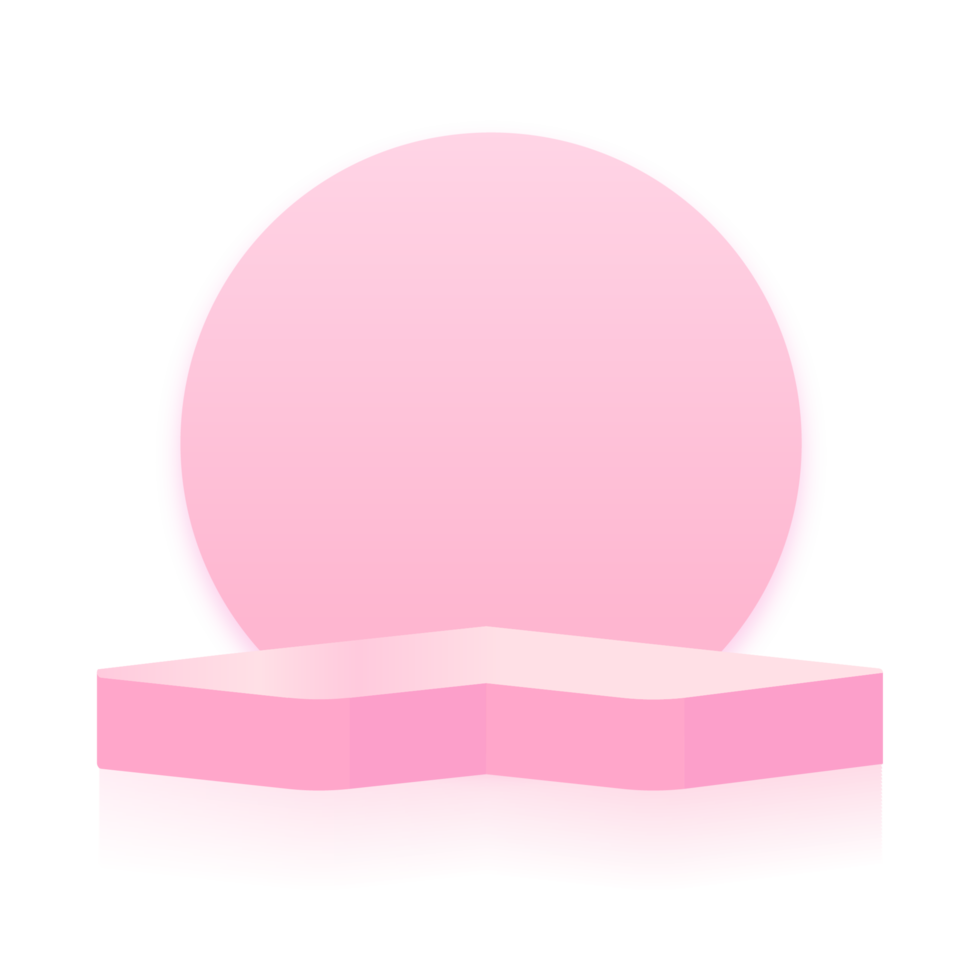 Empty Pink 3d podium product png