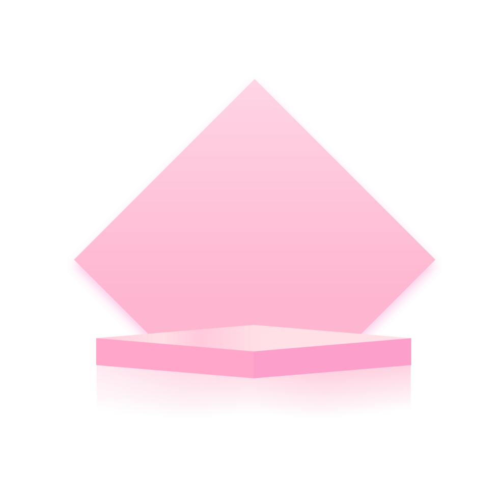 empty podium for product display on pink background png