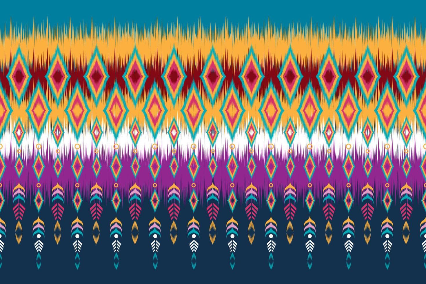 traditional ethnic geometric pattern background design for backgrounds carpet wallpaper clothes wrap fabric seamless embroidery style vector illustration