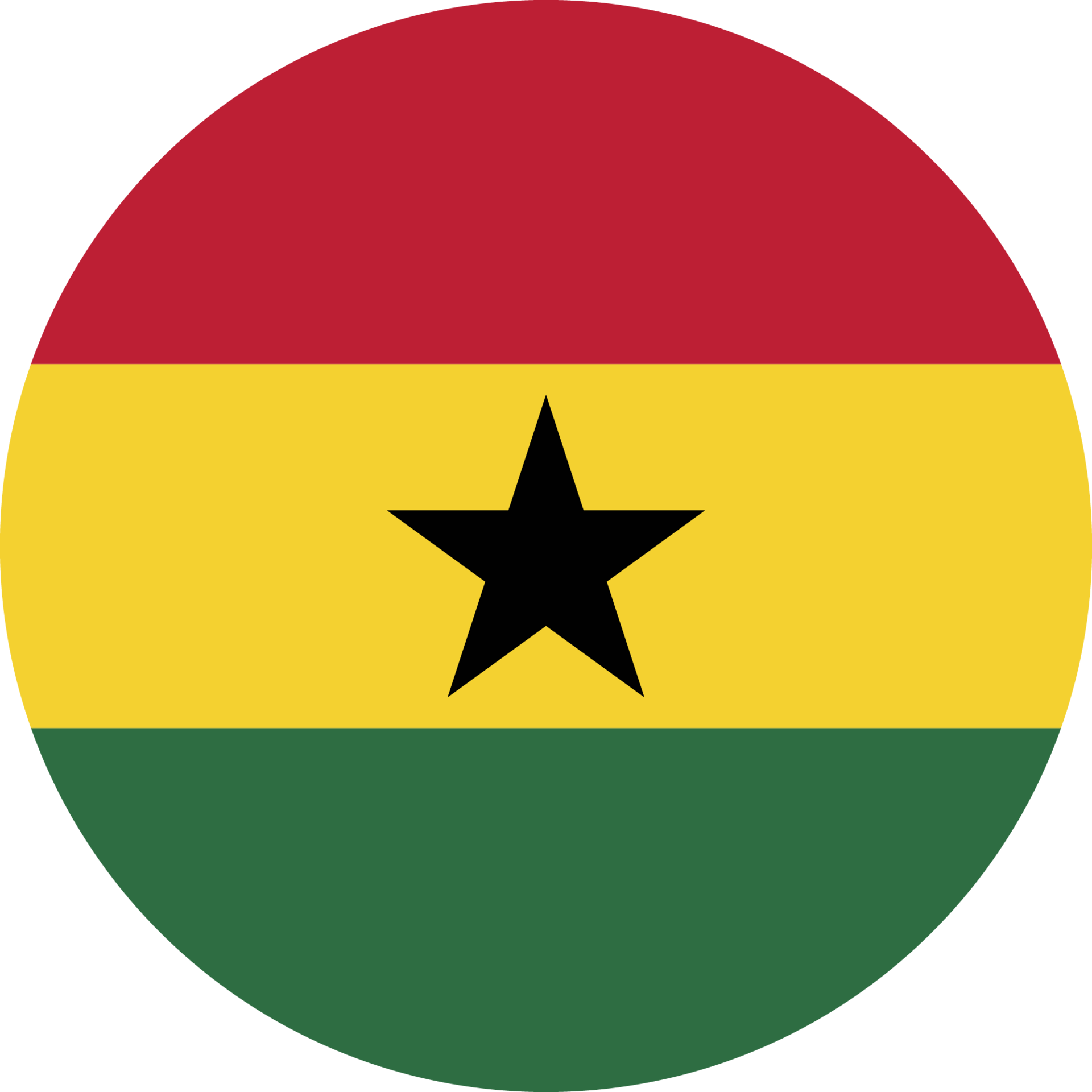 Circle flag of Ghana. 11571214 PNG