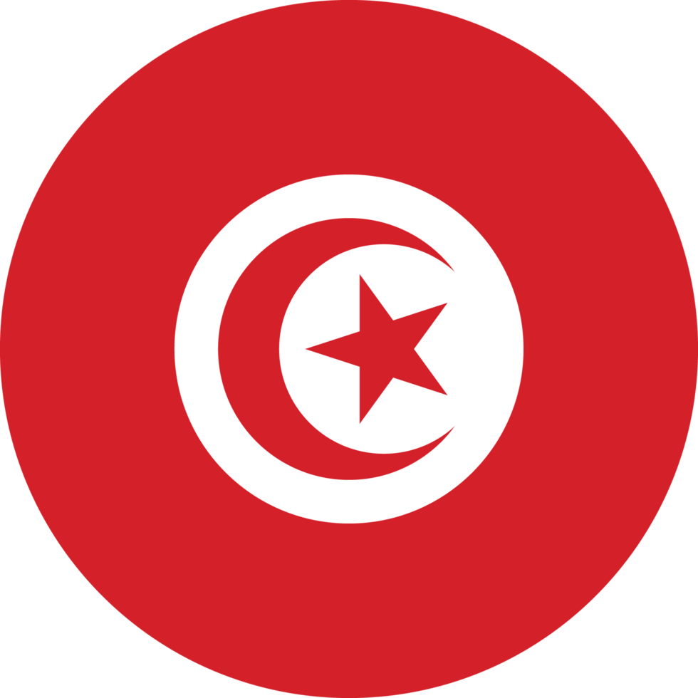 cirkel flagga av tunisien. png