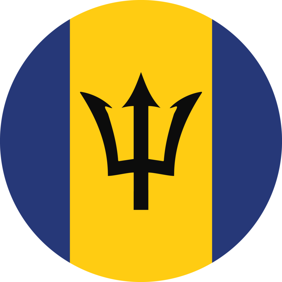 Circle flag of Barbados. png