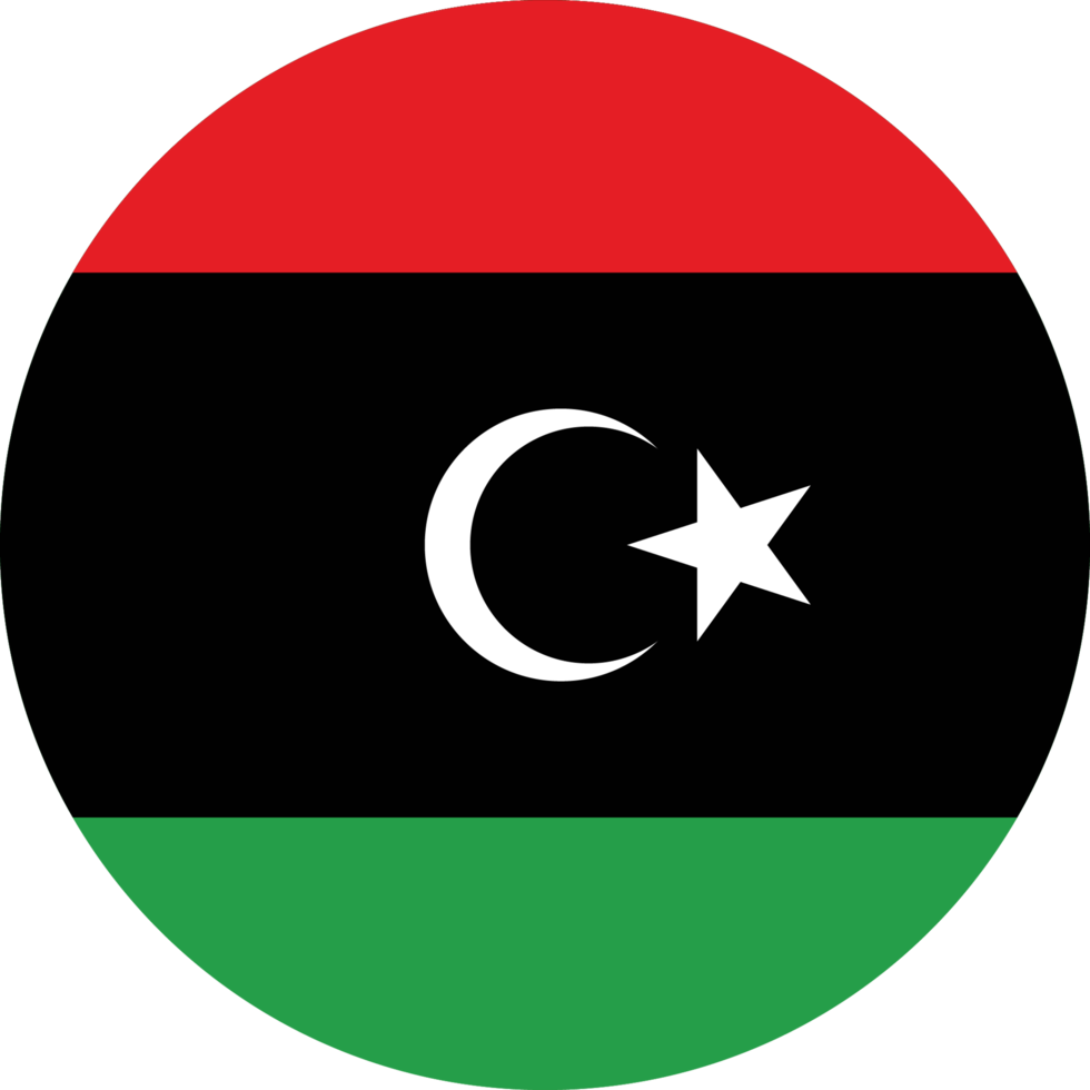 cirkel flagga av libyen. png