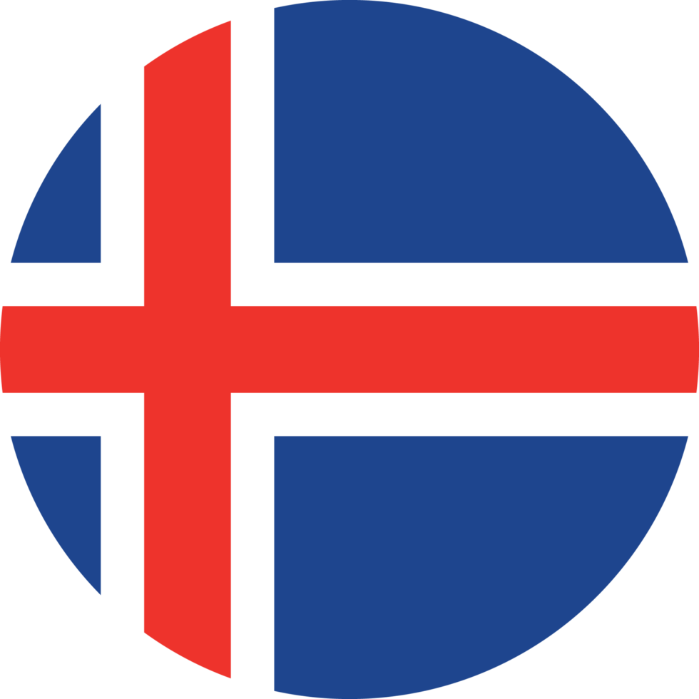 bandeira de círculo da Islândia. png
