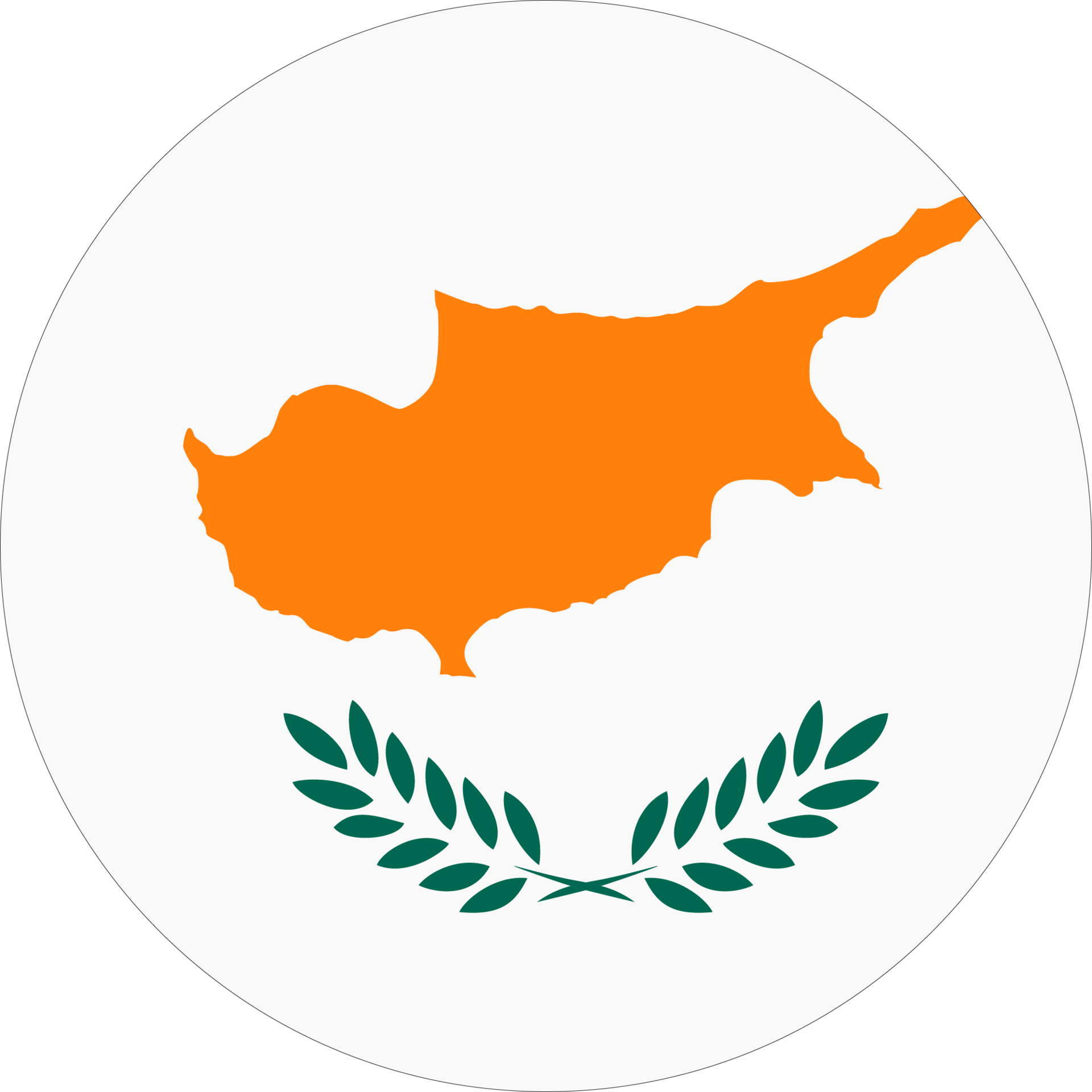 Circle flag of Cyprus. 11571266 PNG