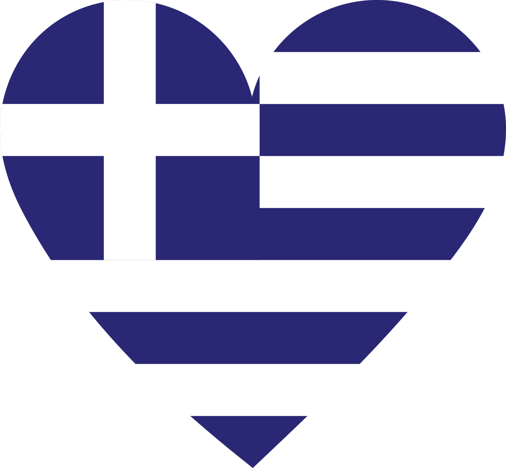 Greece flag in the shape of a heart. 11571307 PNG 