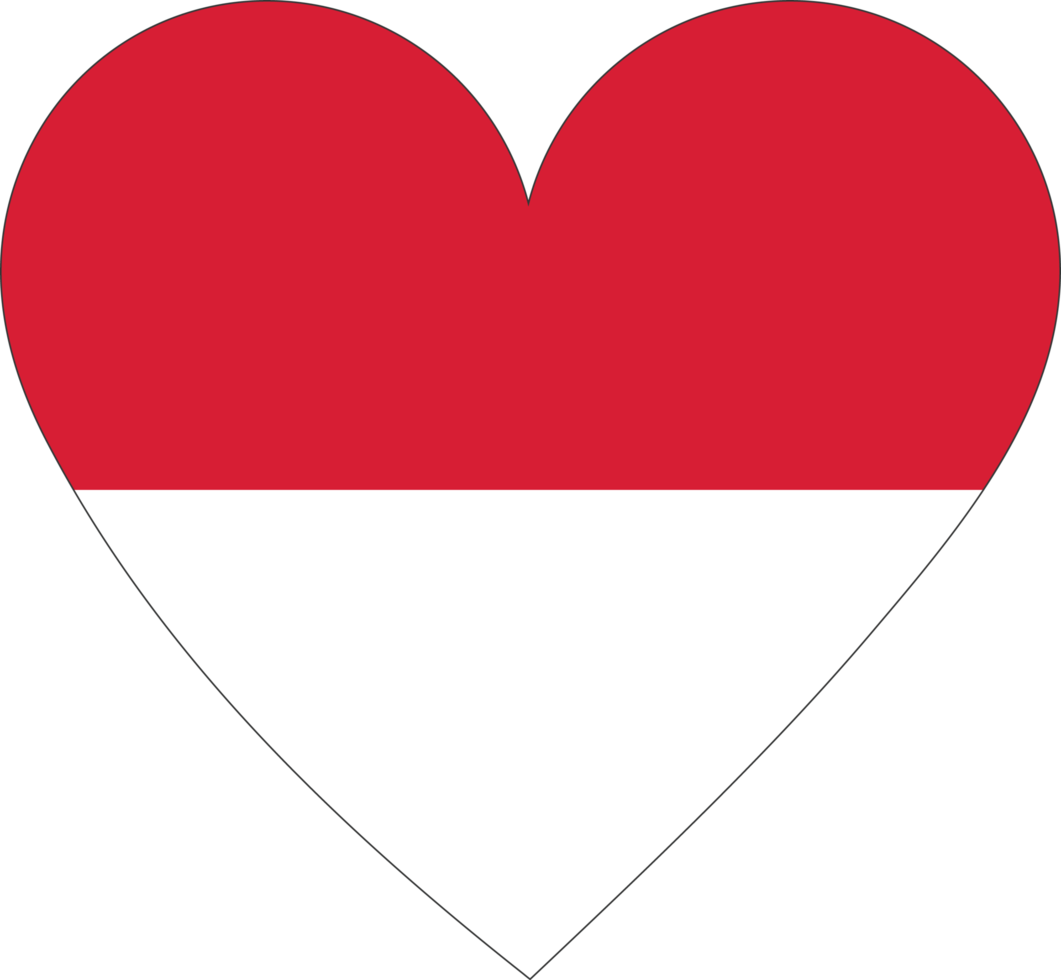 drapeau de monaco en forme de coeur. png