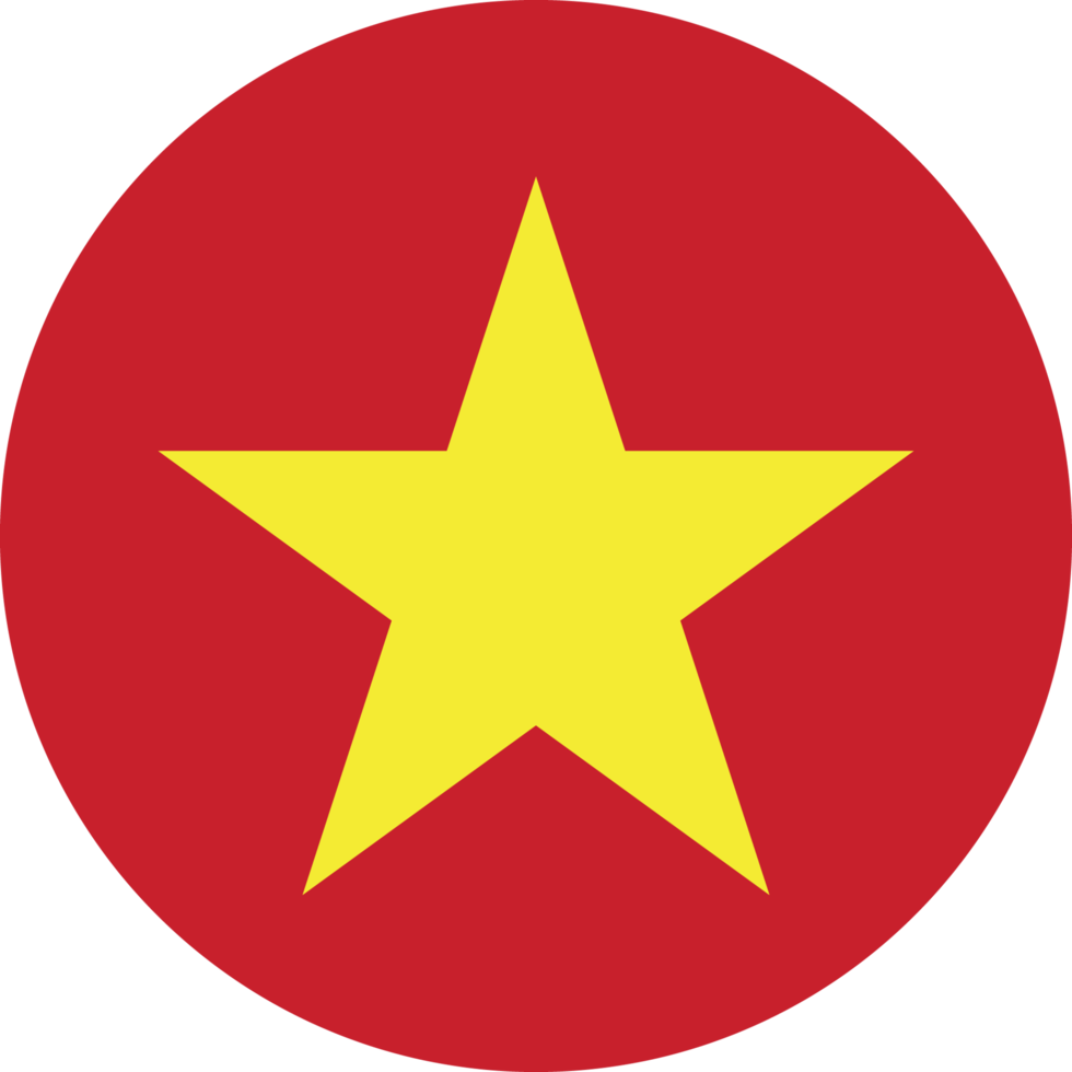 kreis flagge von vietnam. png
