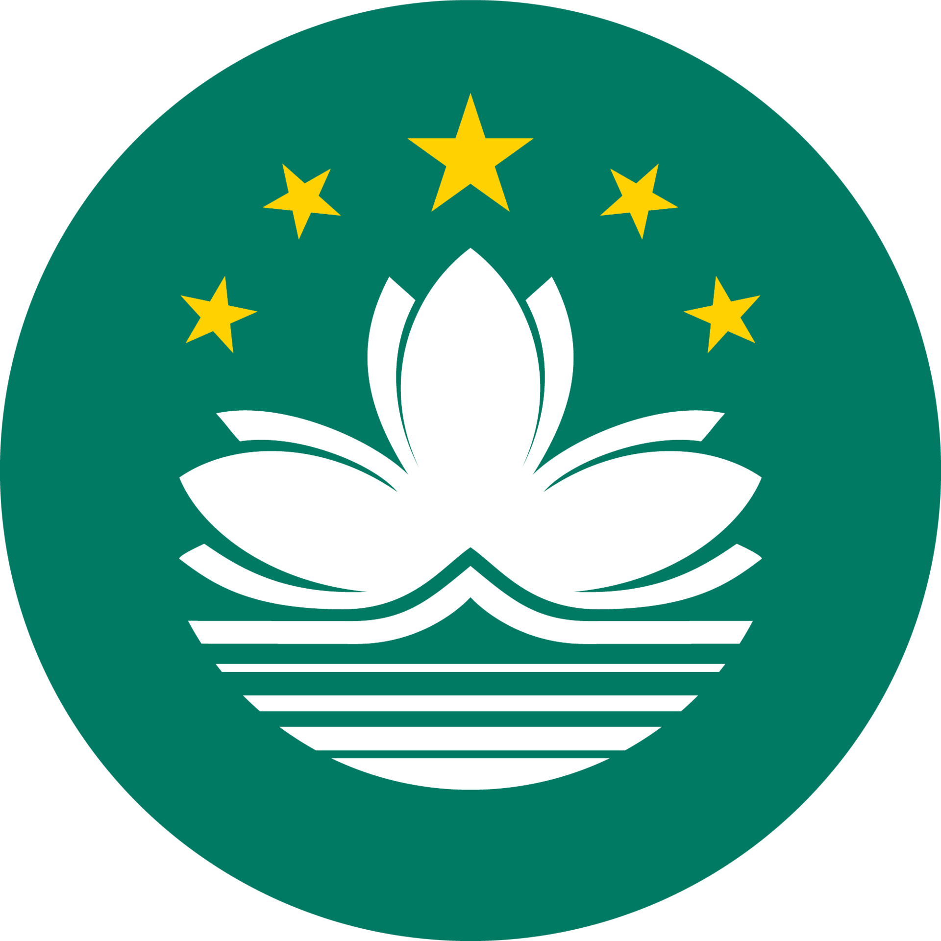 Circle flag of Macau. 11571333 PNG