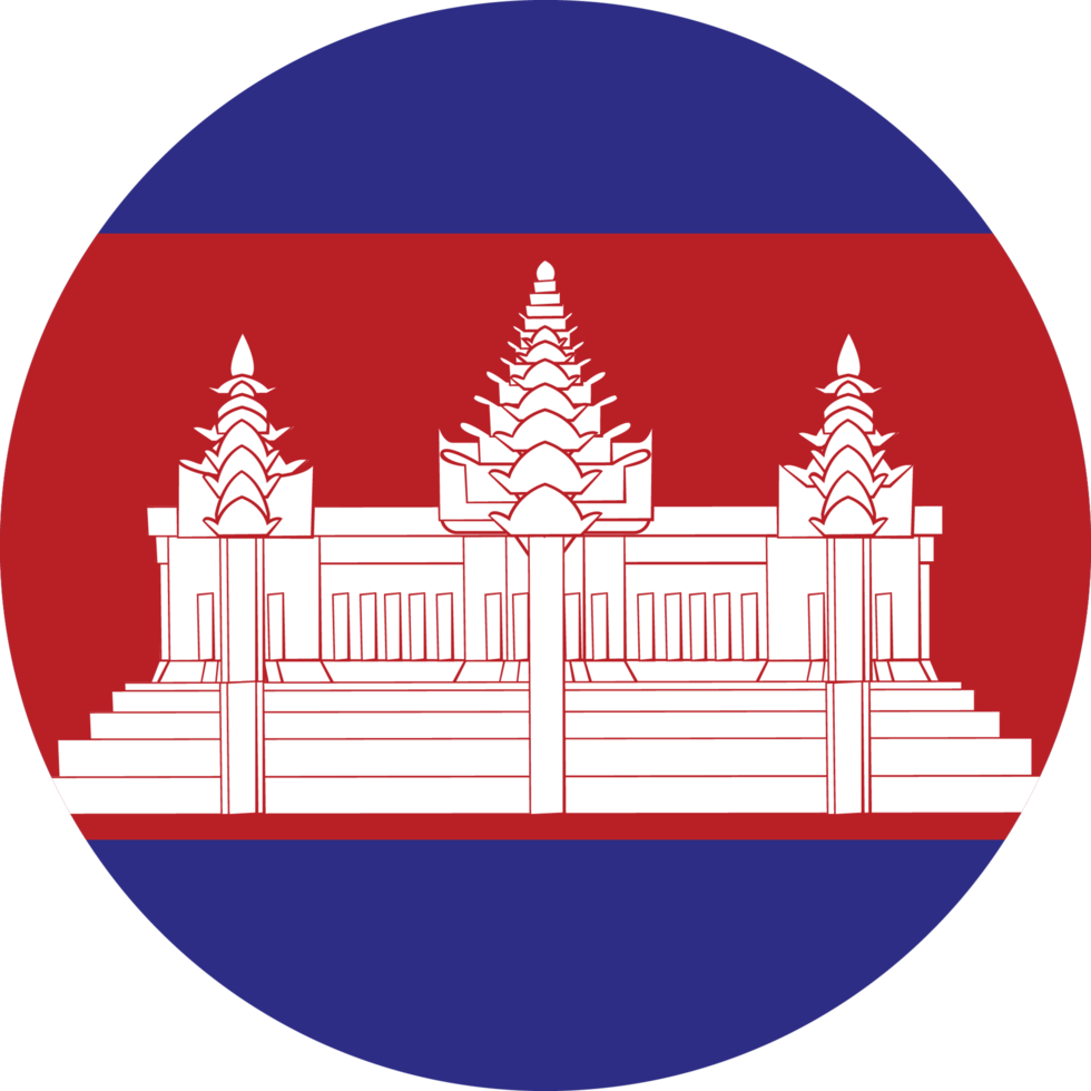 Circle flag of Cambodia. png