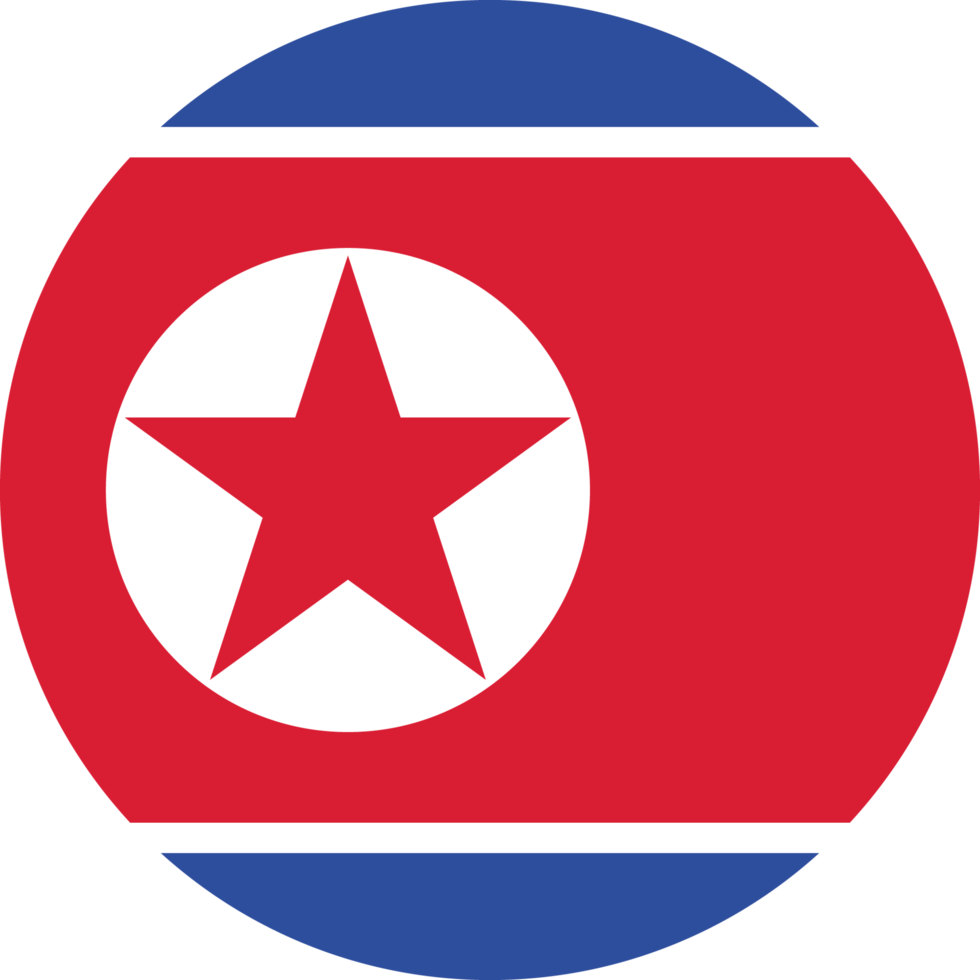 cirkel flagga av norr korea. png