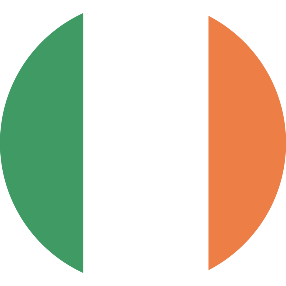 bandeira de círculo da Irlanda. png