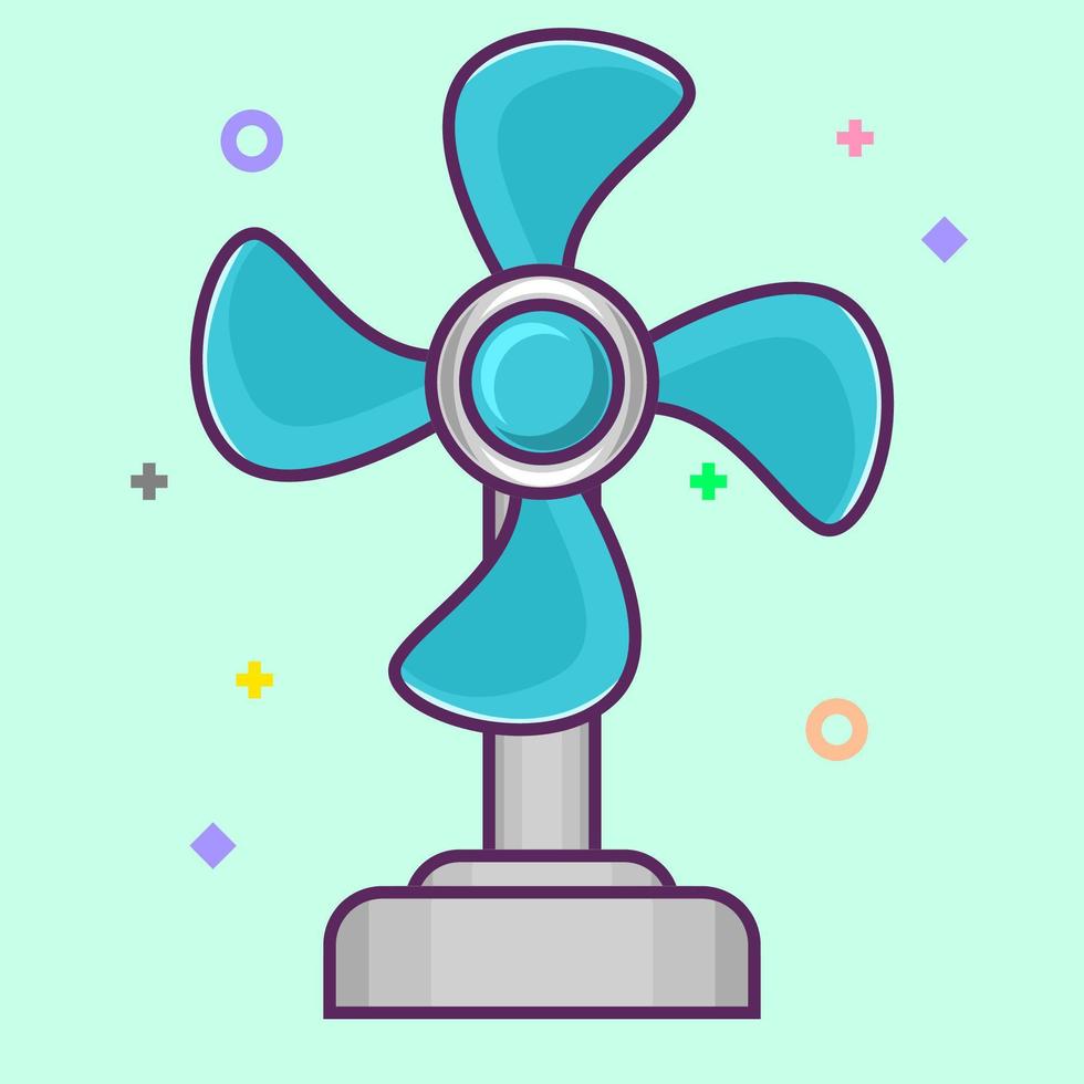 Electric fan vector illustration