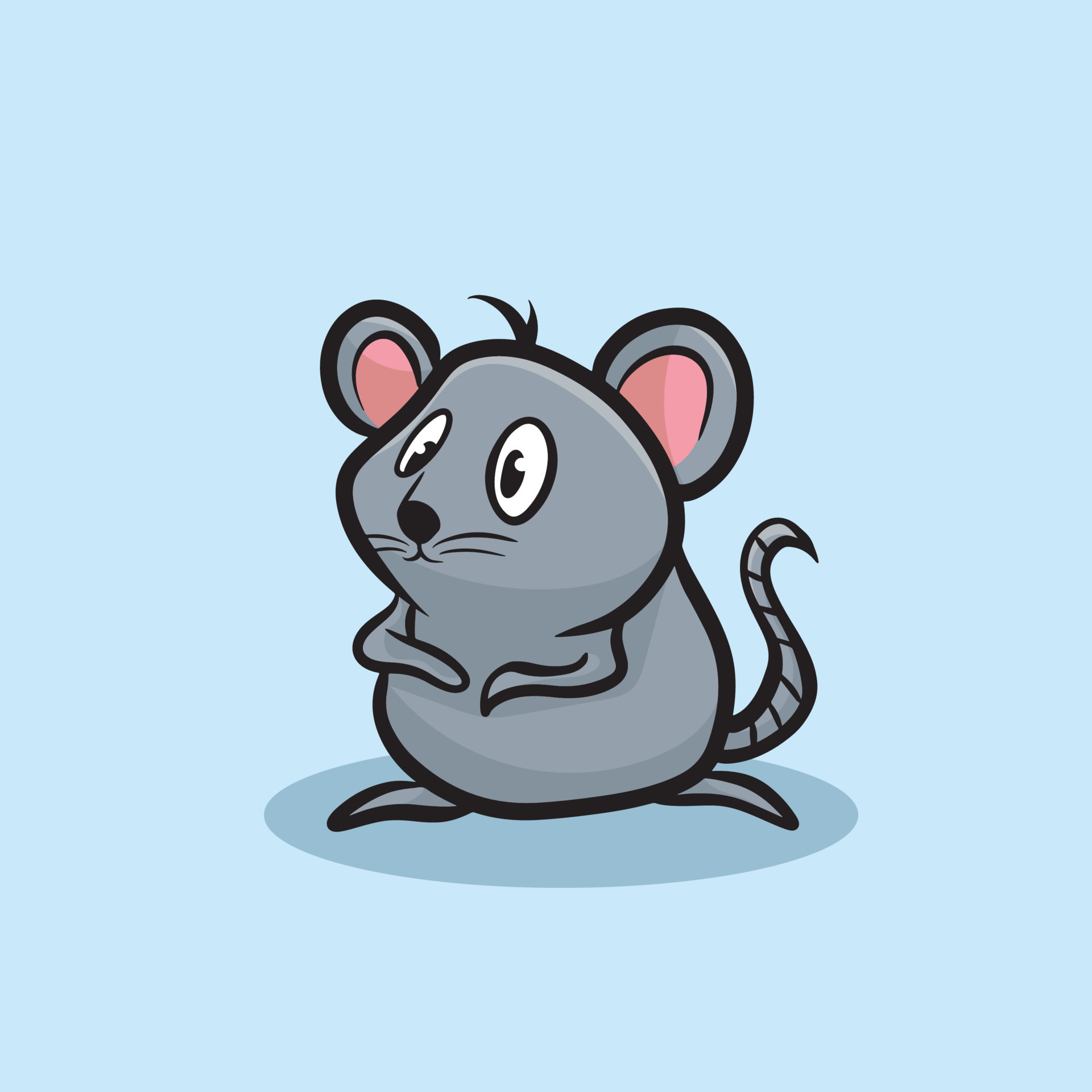 Mouse Cartoon Mascot Funny Vector Smile Happiness Fun Cute Animals  Illustration Cute Happy Rat 11571381 Vector Art at Vecteezy