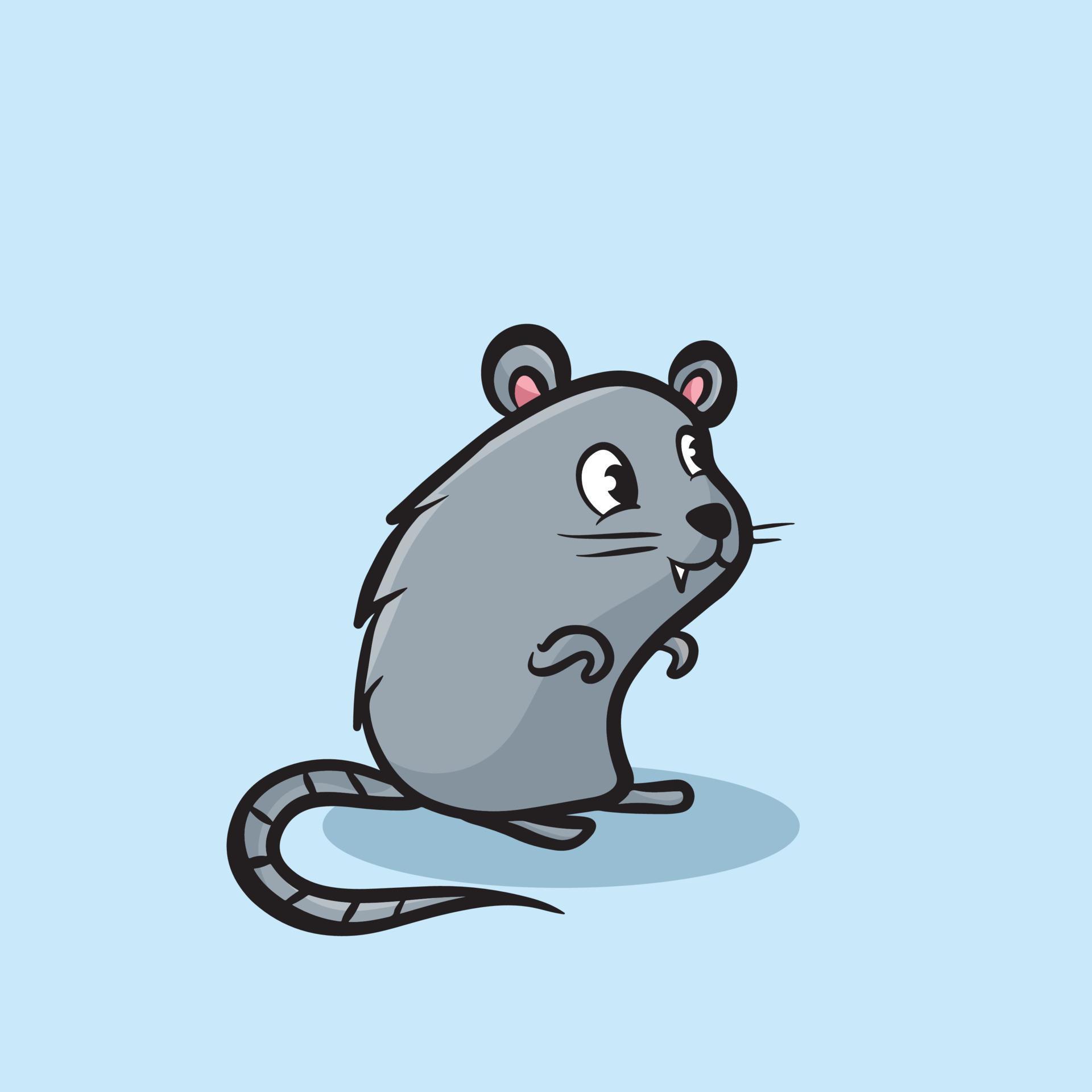 Mouse Cartoon Mascot Funny Vector Smile Happiness Fun Cute Animals ...