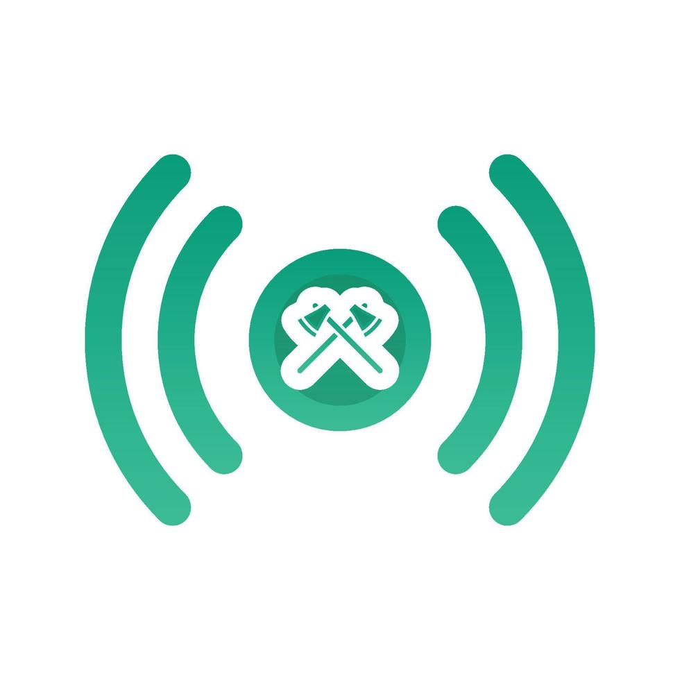 axe live logo gradient design template icon element vector