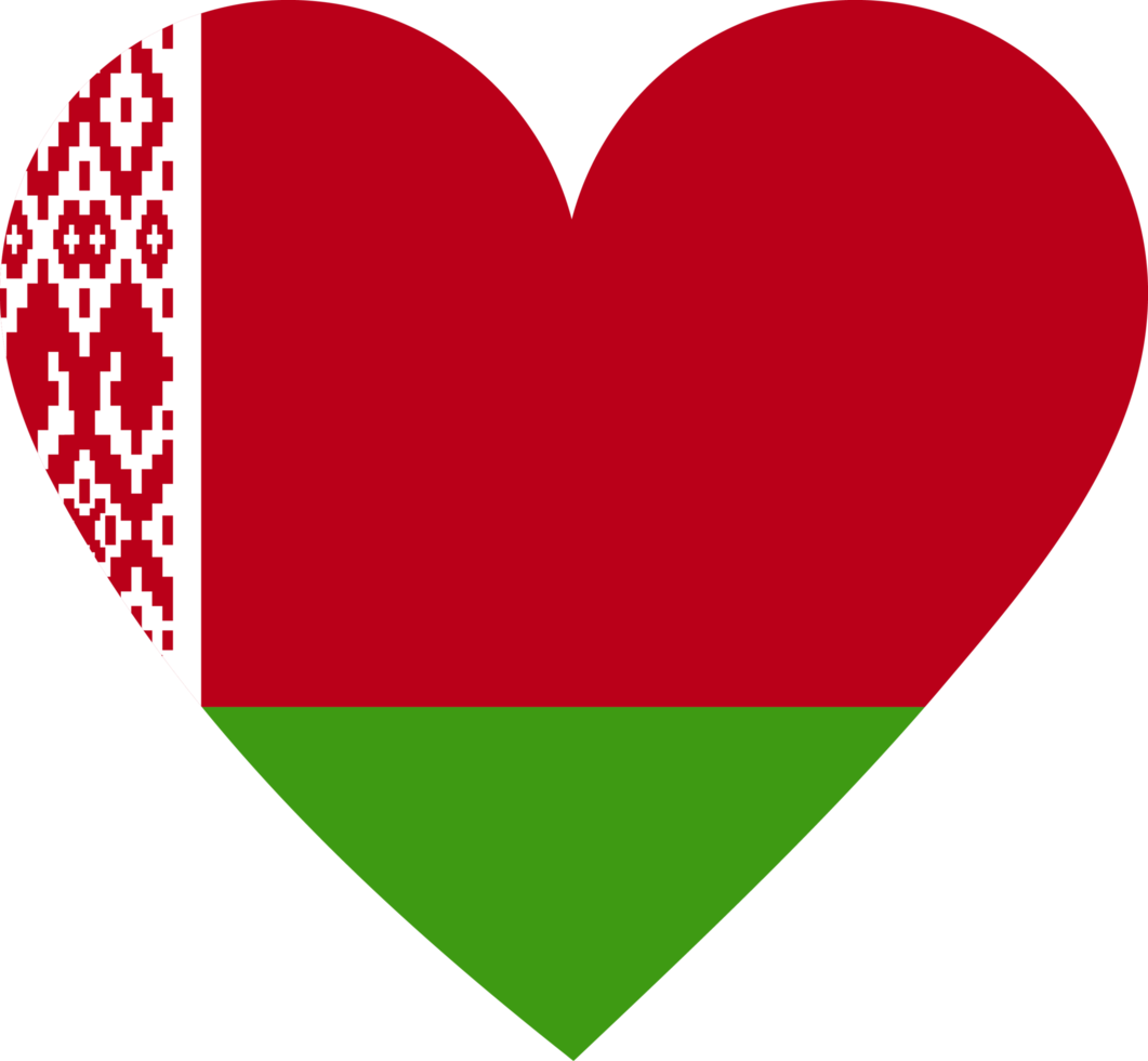 bandera de Bielorrusia en forma de corazón. png