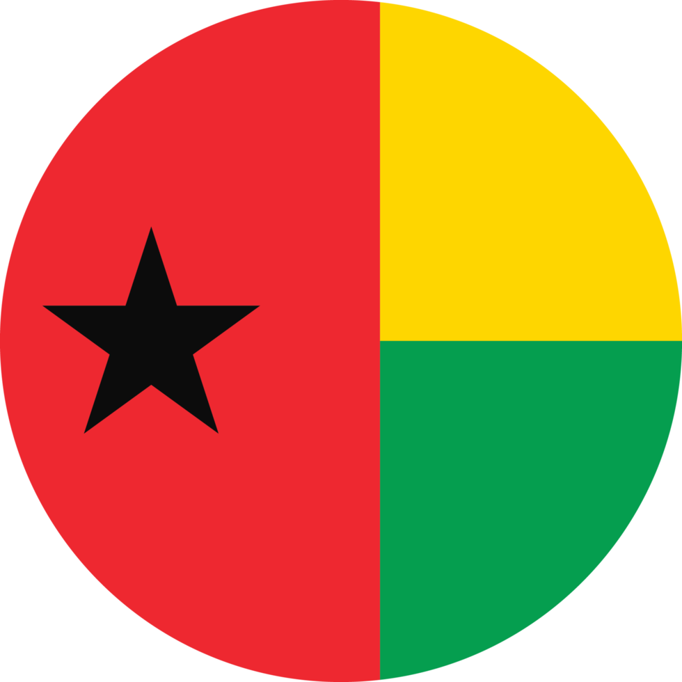 bandeira de círculo da Guiné-Bissau. png