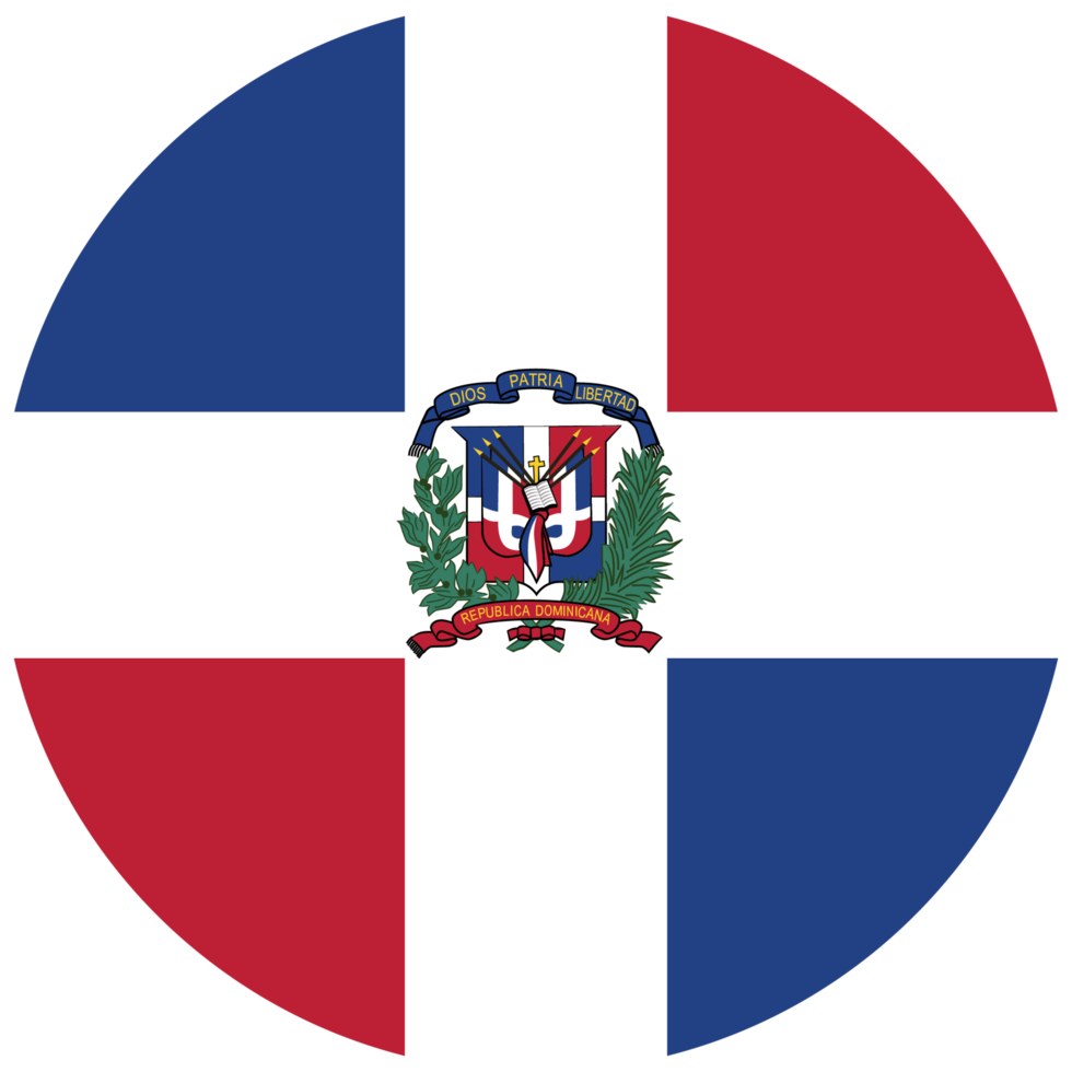 bandeira de círculo da república dominicana. png