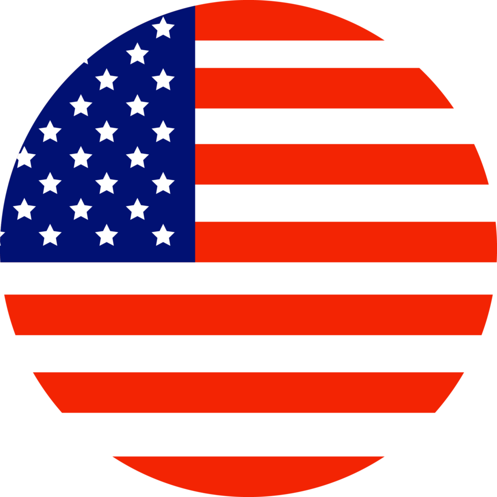 Circle flag of USA. png