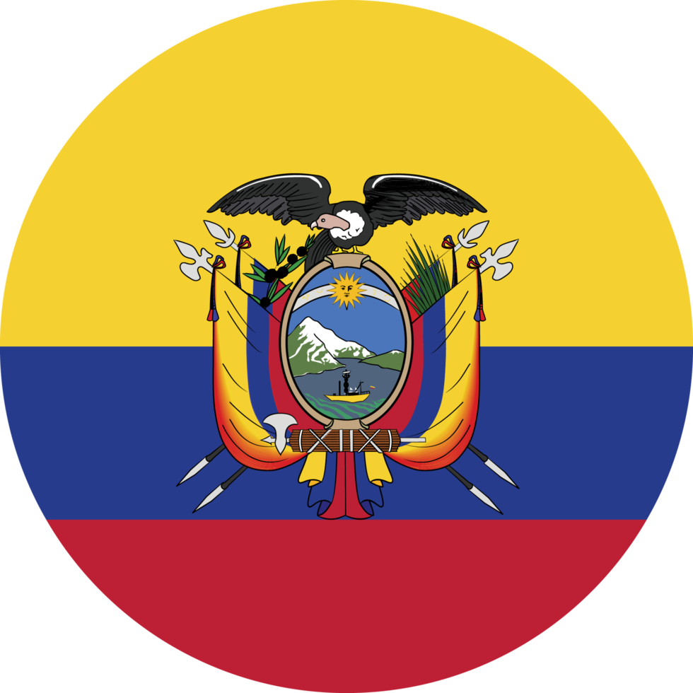 Circle flag of Ecuador. png