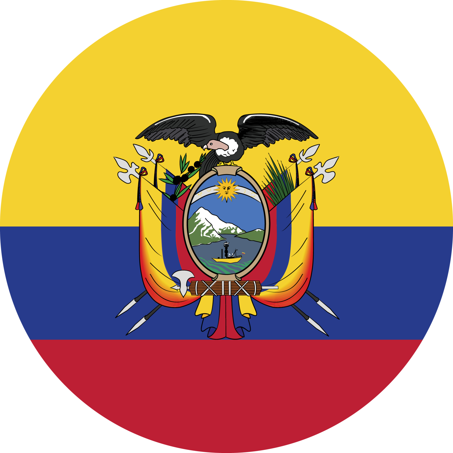 Ecuador Circle Flag Pngs For Free Download