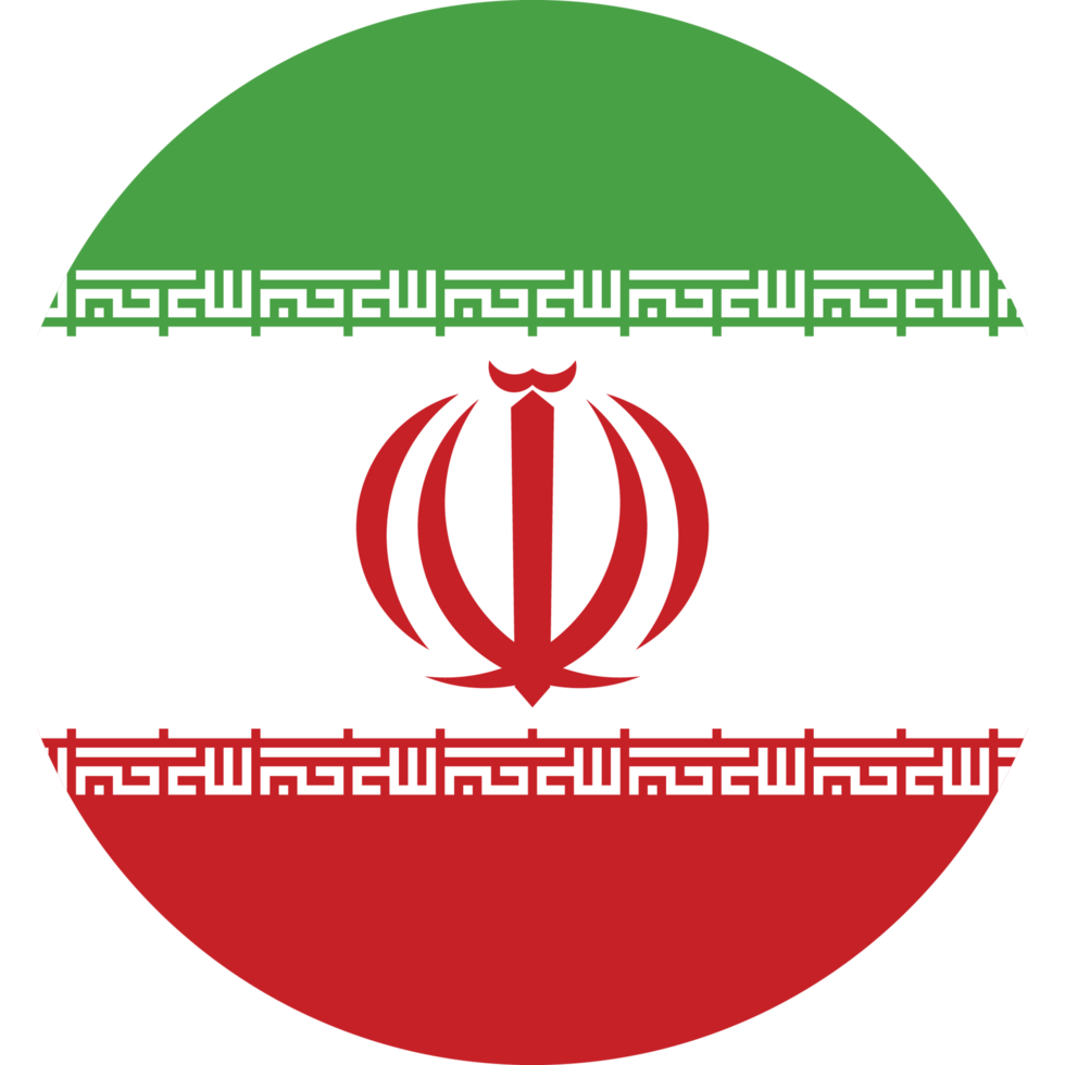 Kreis Flagge des Iran. png