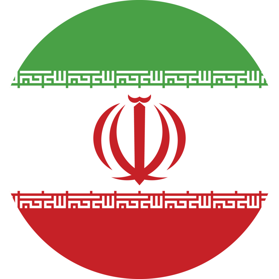 Kreis Flagge des Iran. png