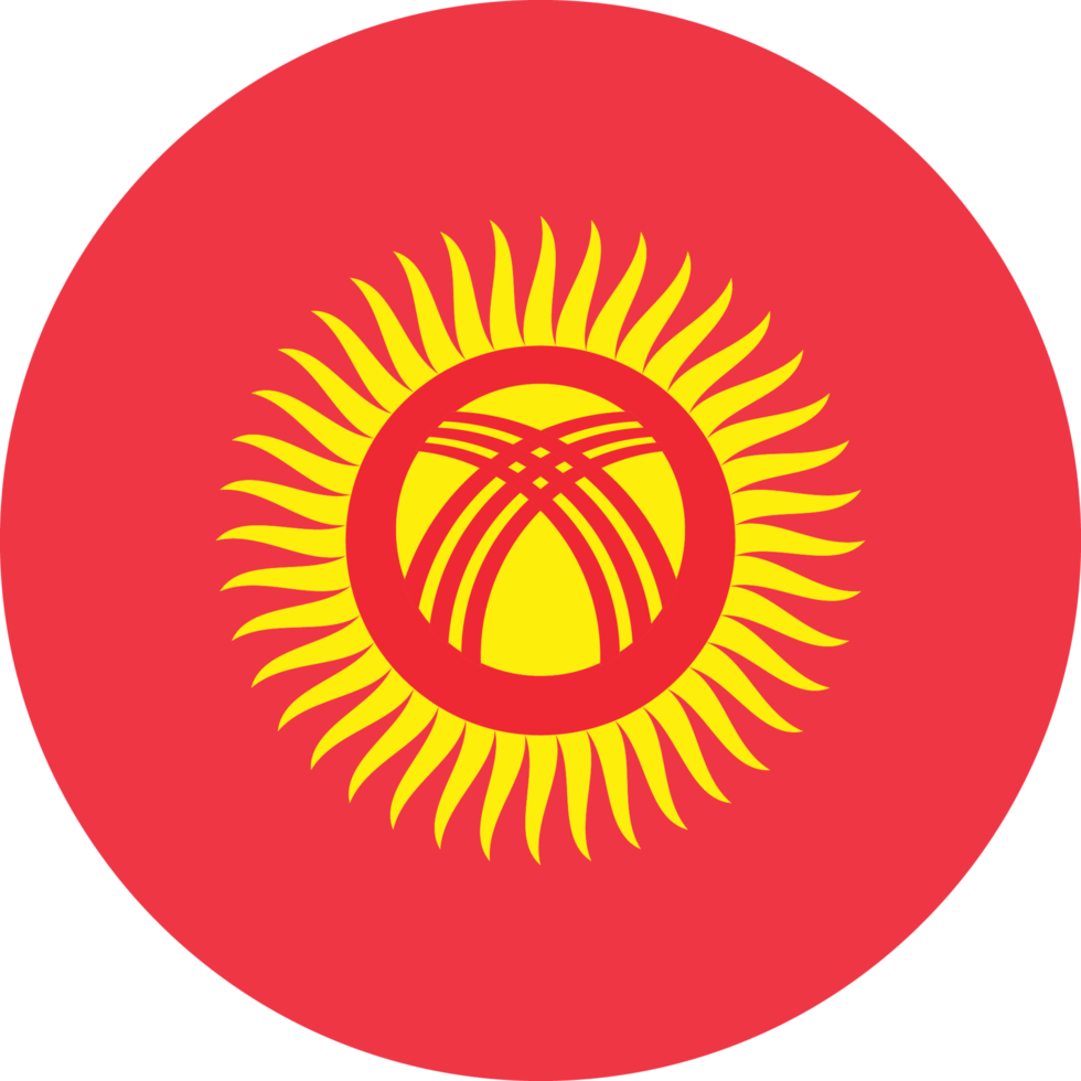 cirkel flagga av Kirgizistan. png