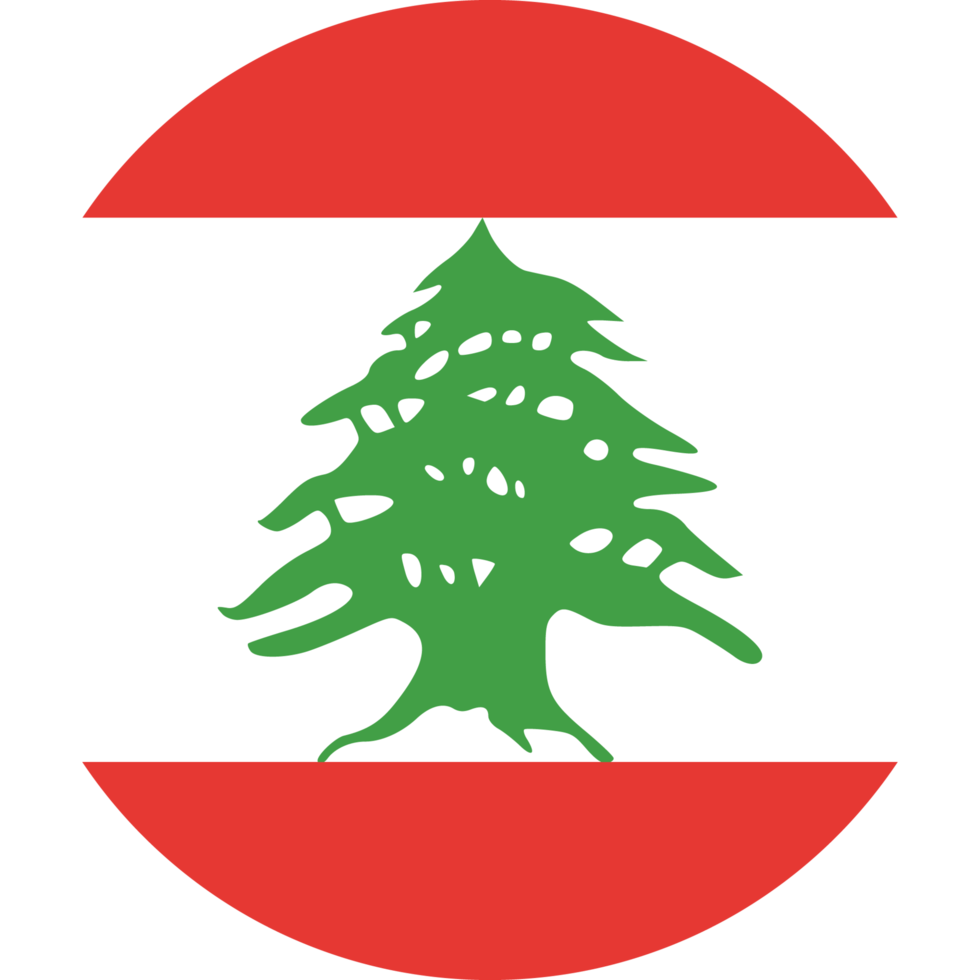 cerchio bandiera di Libano. png