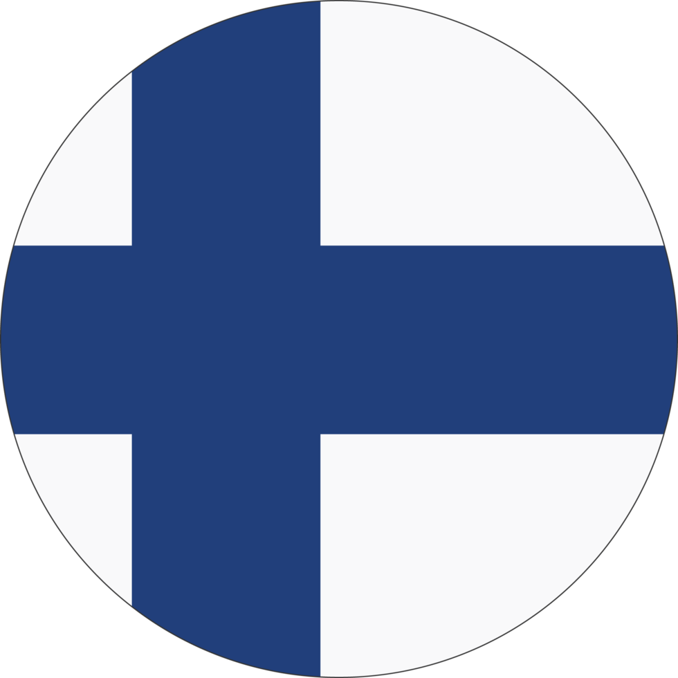 bandeira de círculo da Finlândia. png