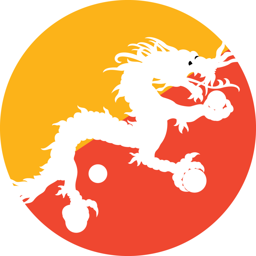 Circle flag of Bhutan. png