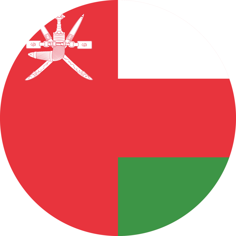 cirkel flagga av oman. png